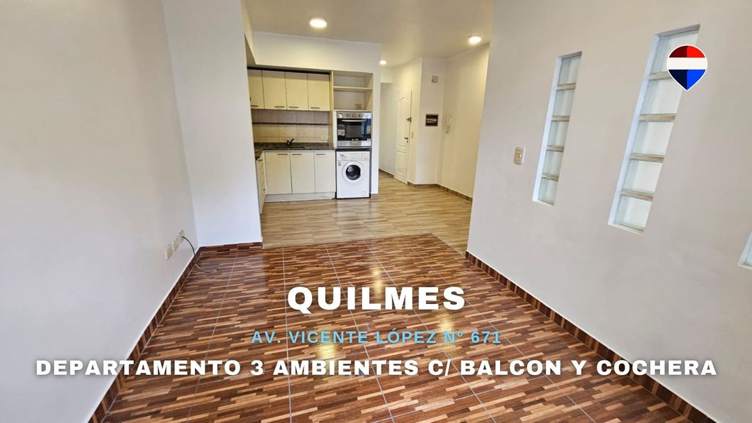 VENTA DEPTO 3 AMB CON BALCON Y COCHERA QUILMES