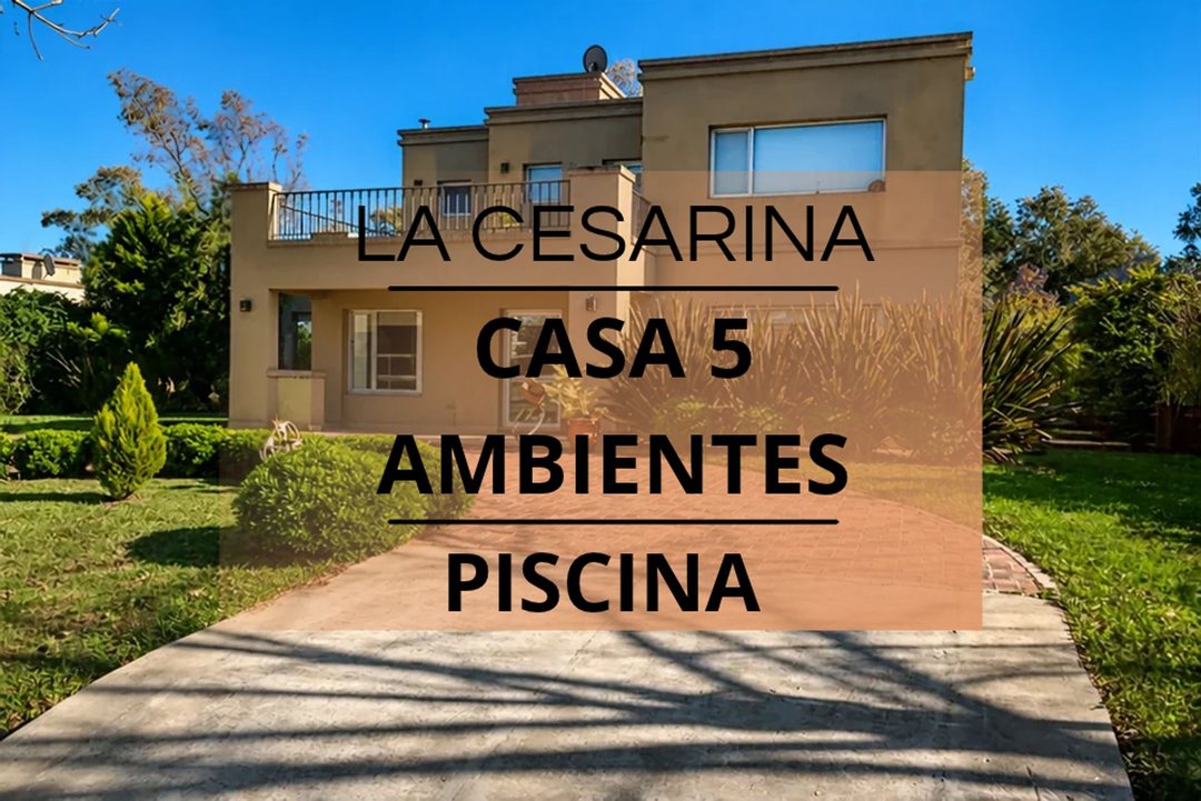 VENTA CASA 5AMB LA CESARINA RODRIGUEZ PISCINA 850M