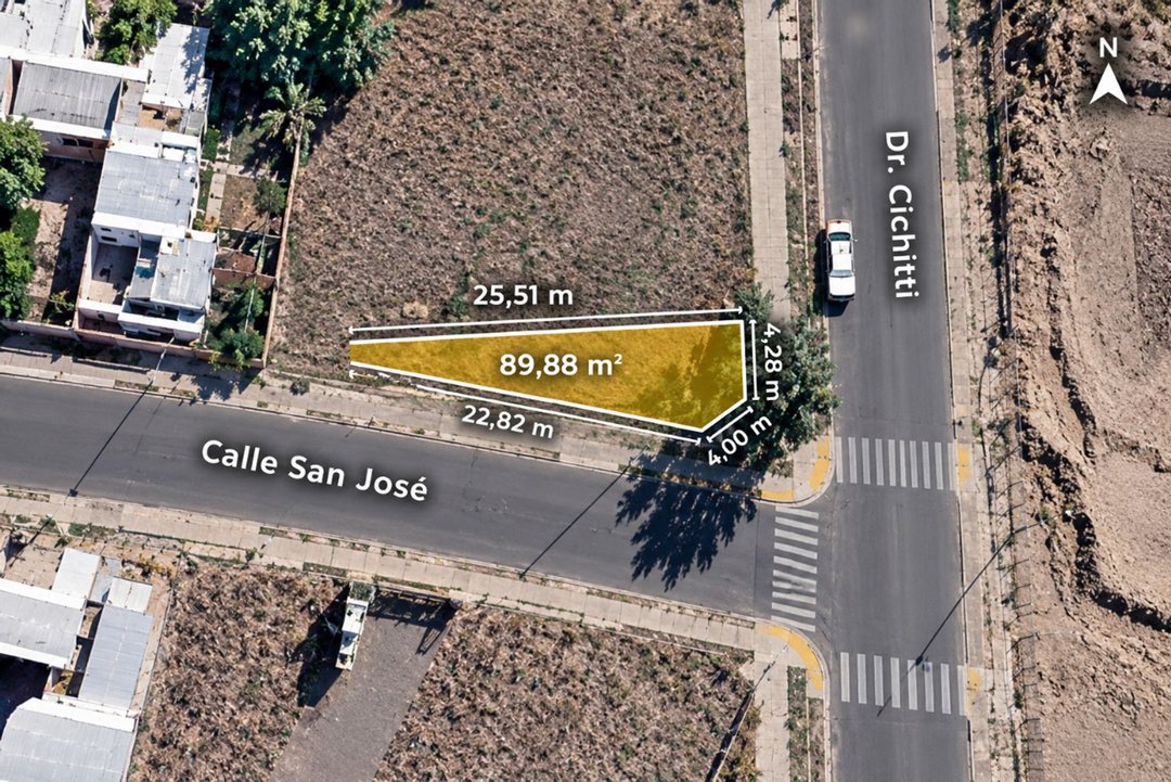 Venta Pequeño Lote Esquina Zona Frente Dalvian