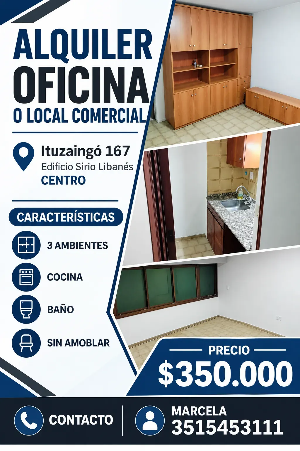 Alquiler Oficina o Local en el Centro