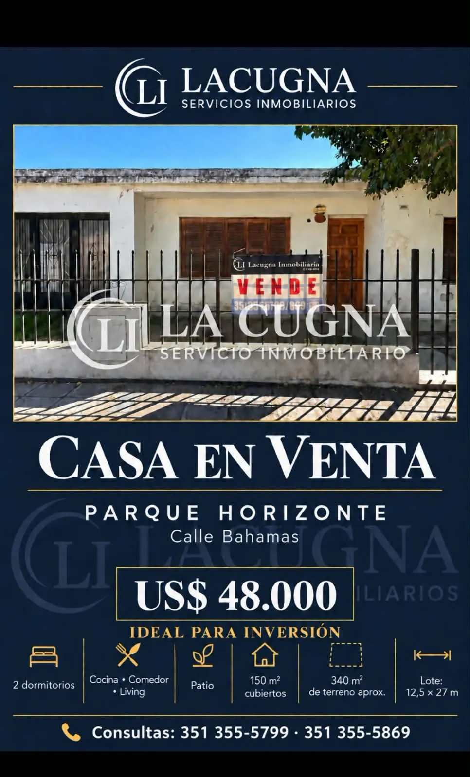 CASA EN VENTA EN PARQUE - 2 DORMITORIOS- USD 48000