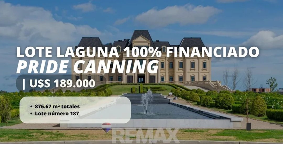 LOTE EN PRIDE LAGUNA CANNING FINANCIACION PERMUTA