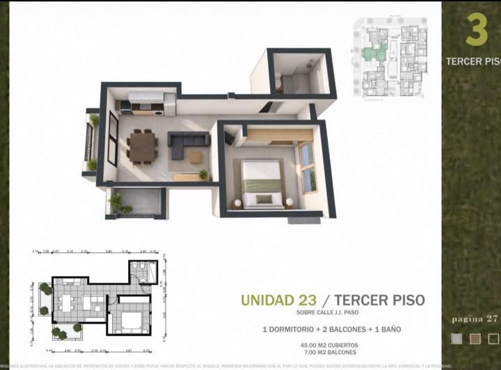 Departamento · 45m² · 2 Ambientes