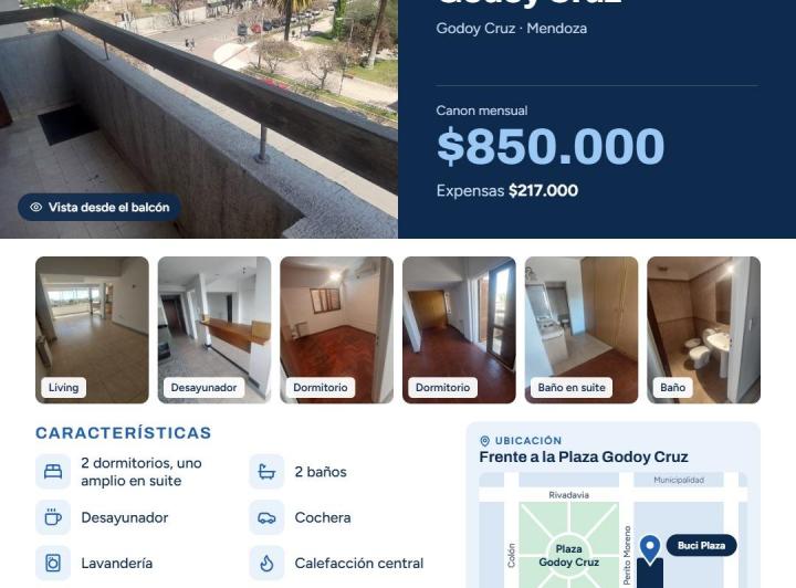 Departamento · 80m² · 2 Dormitorios · 1 Cochera