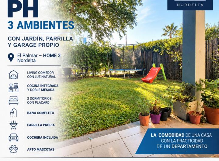 Departamento · 60m² · 3 Ambientes · 1 Cochera