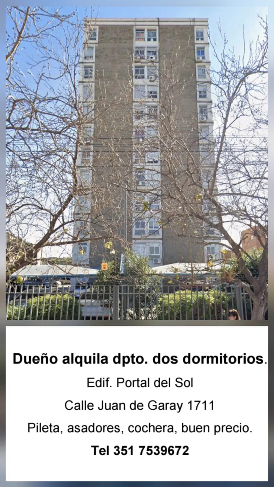 DUEÑO DIRECTO ALQUILA DEPTO SIN COMISION