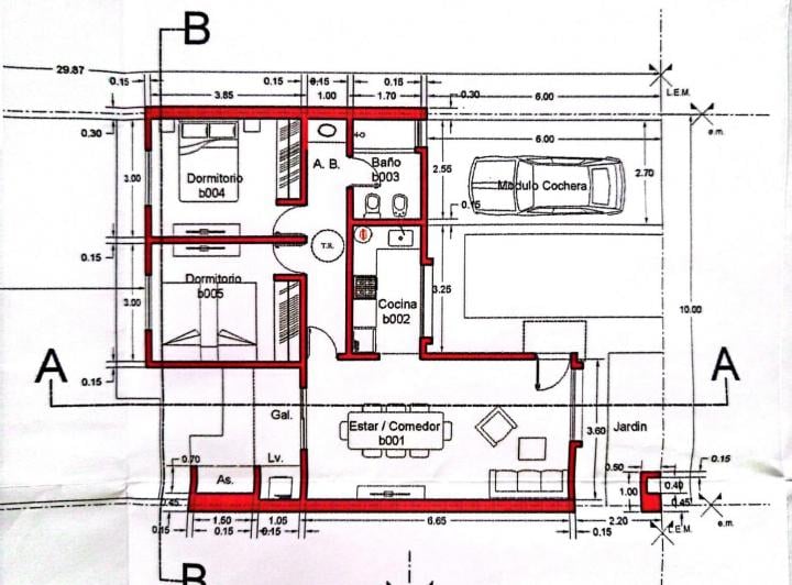 Casa · 105m² · 5 Ambientes · 1 Cochera