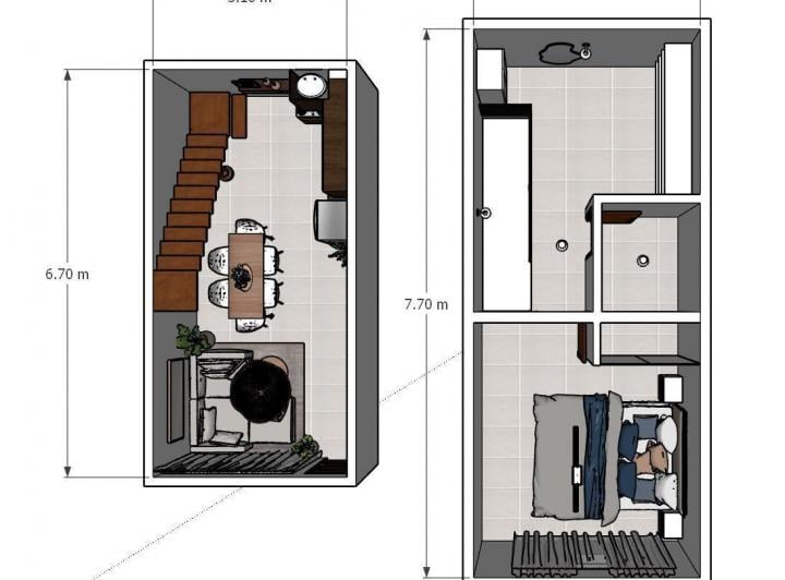 Departamento · 50m² · 2 Ambientes