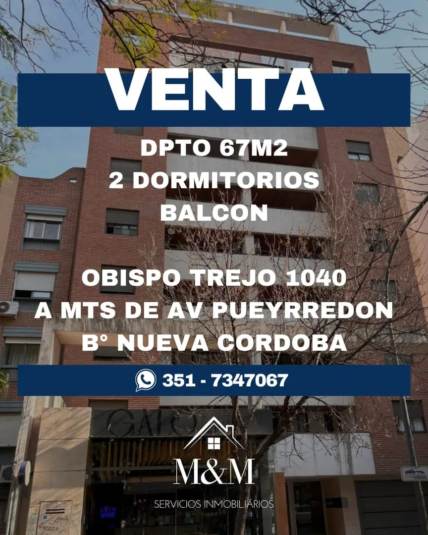 DPTO EN VENTA B° NUEVA CORDOBA 2 DORM.C/BALCON