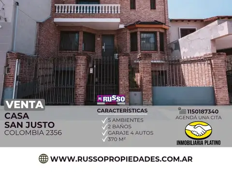 Casa en Venta en San Justo, Partido de La Matanza