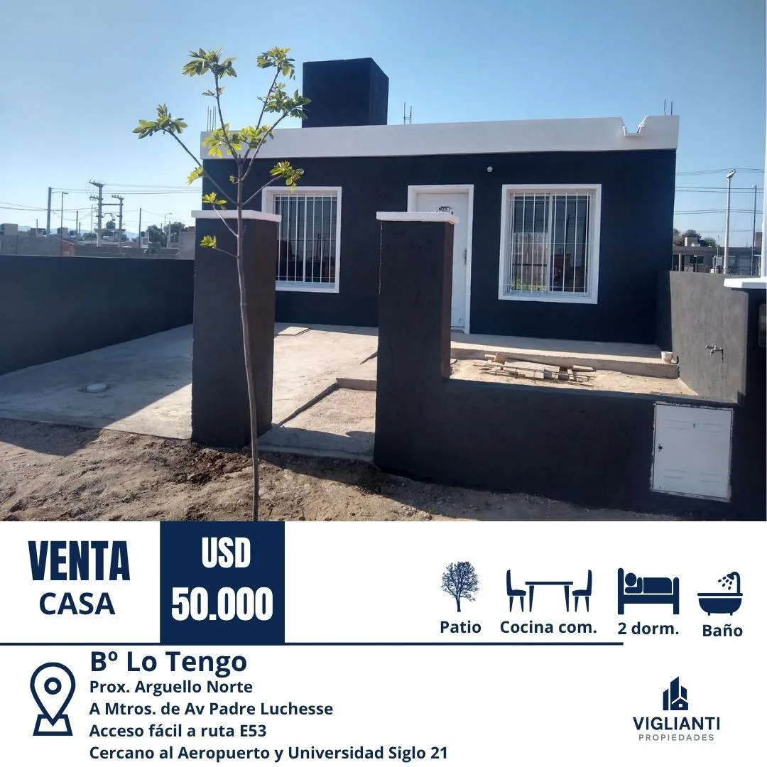 VENTA CASA- 2 DORMITORIOSPATIO AMPLIO (B Lo Tengo)