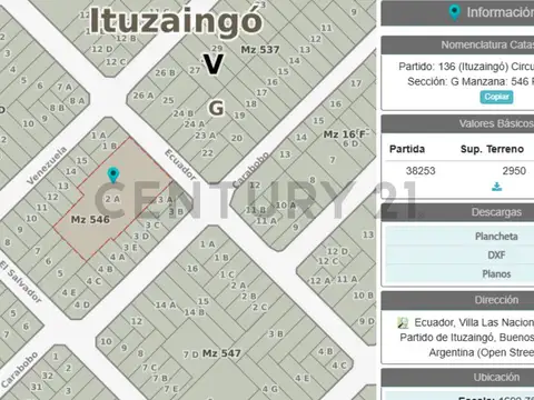 Terreno en Venta en Ituzaingo, Partido de Ituzaingó