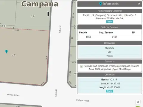 Terreno en Venta en Campana, Partido de Campana
