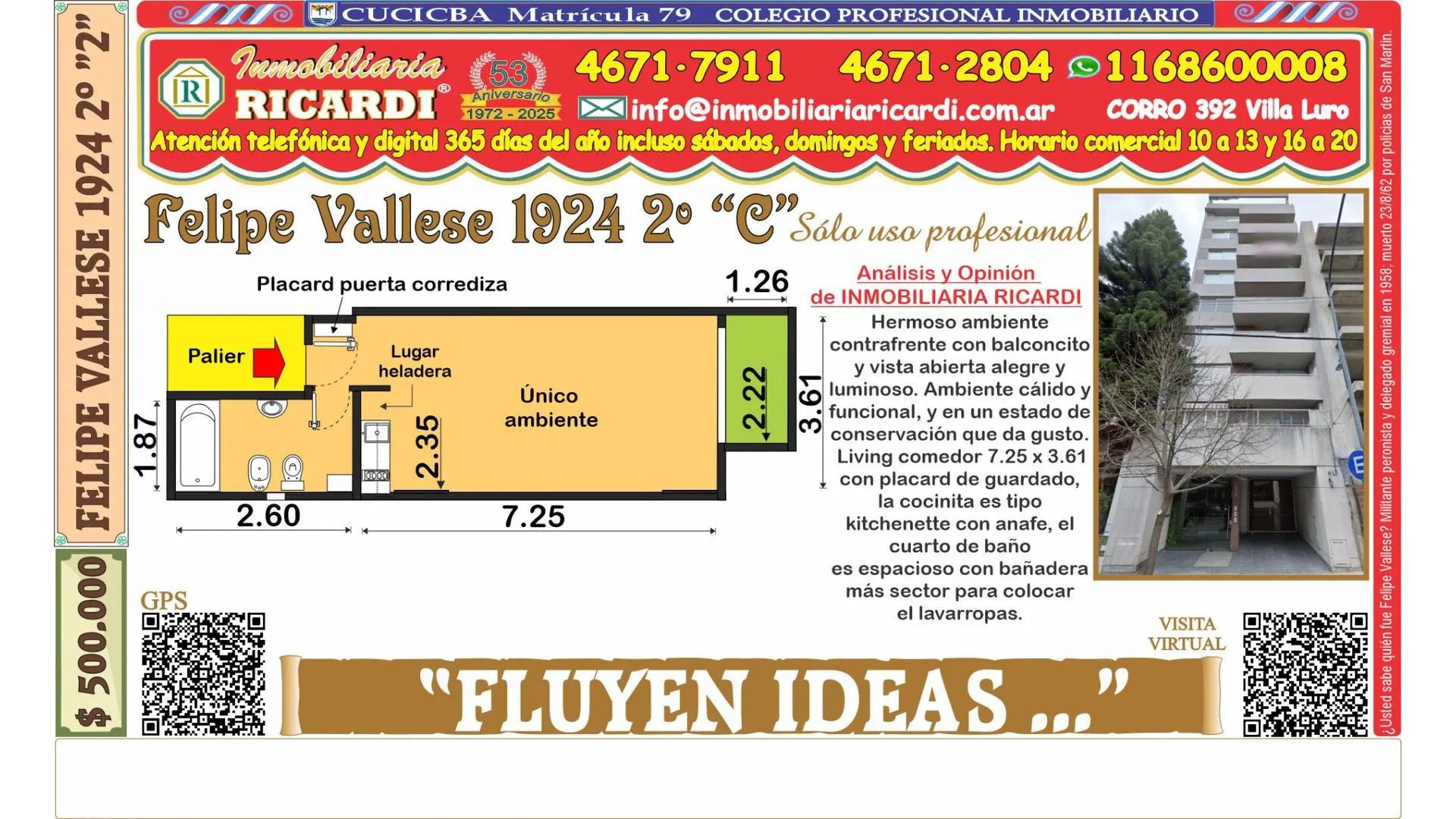 FLUYEN IDEAS apto vivienda o estudio