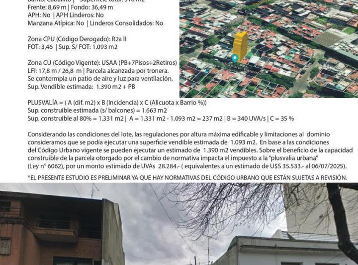 Terreno · 316m²