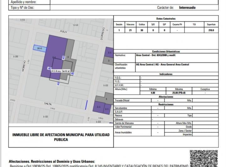 Terreno · 215m² · 5 Ambientes