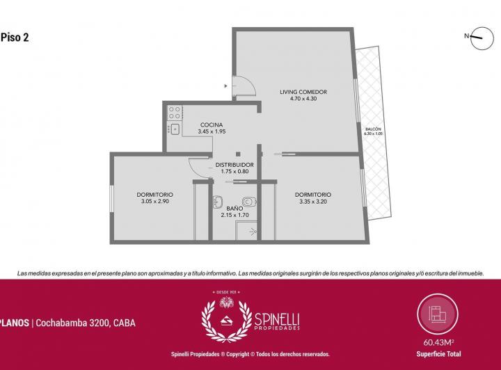 PH · 60m² · 3 Ambientes