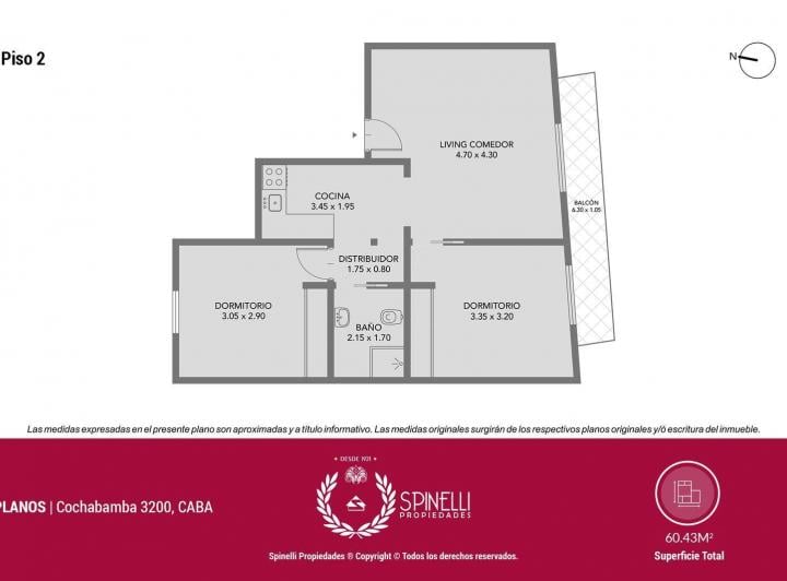 PH · 60m² · 3 Ambientes
