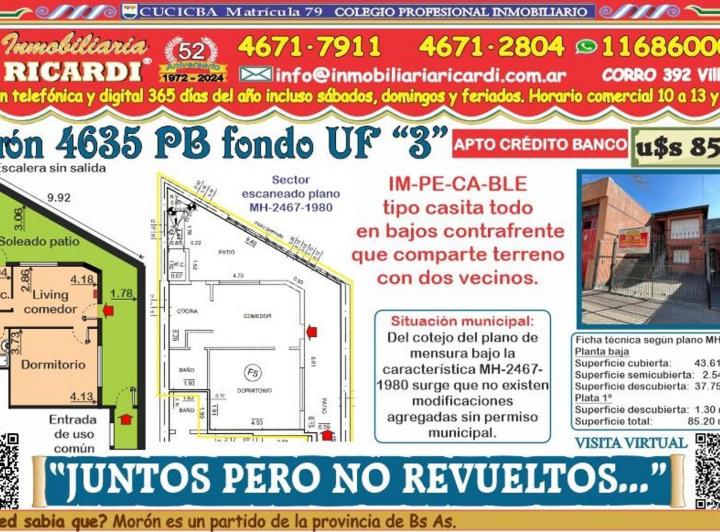 PH · 43m² · 2 Ambientes
