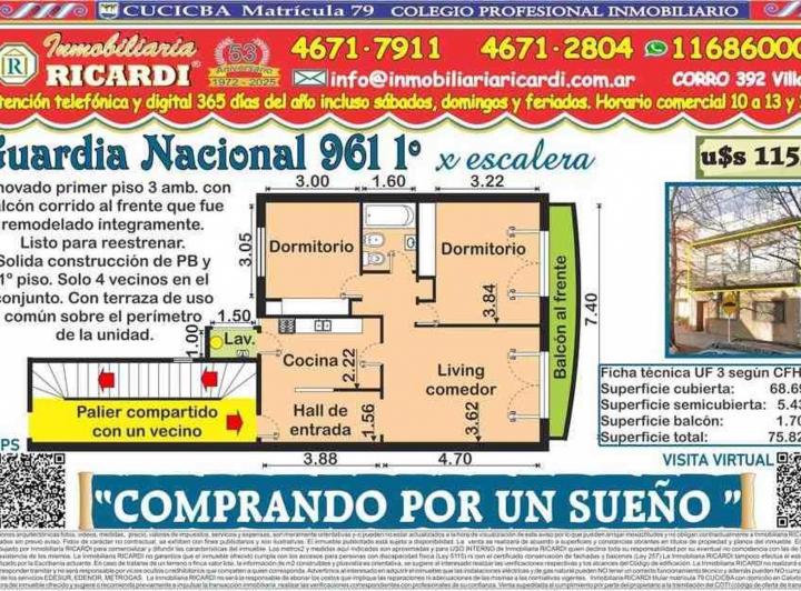 PH · 69m² · 3 Ambientes