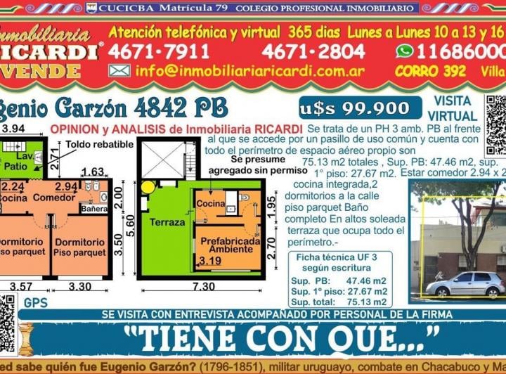 PH · 47m² · 3 Ambientes