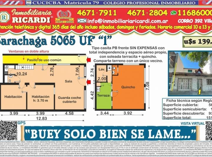 PH · 140m² · 3 Ambientes · 1 Cochera
