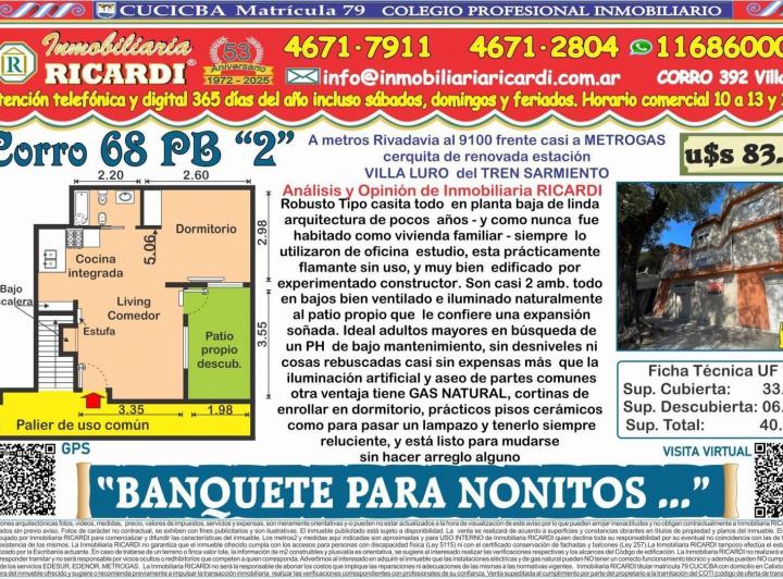 PH · 34m² · 2 Ambientes