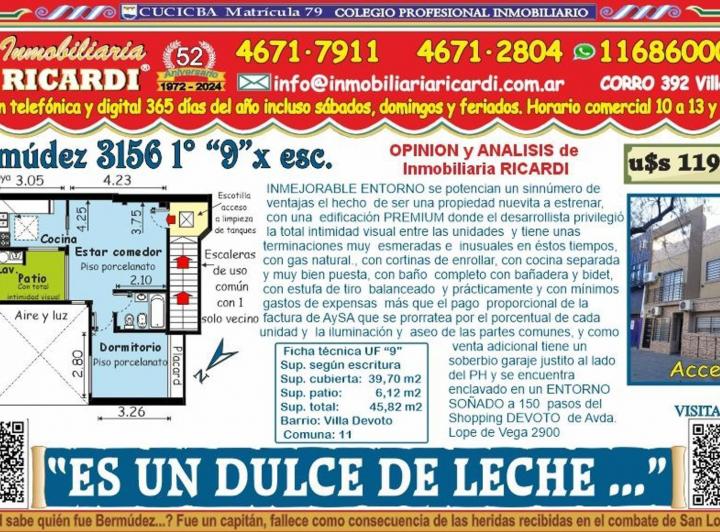 PH · 40m² · 2 Ambientes
