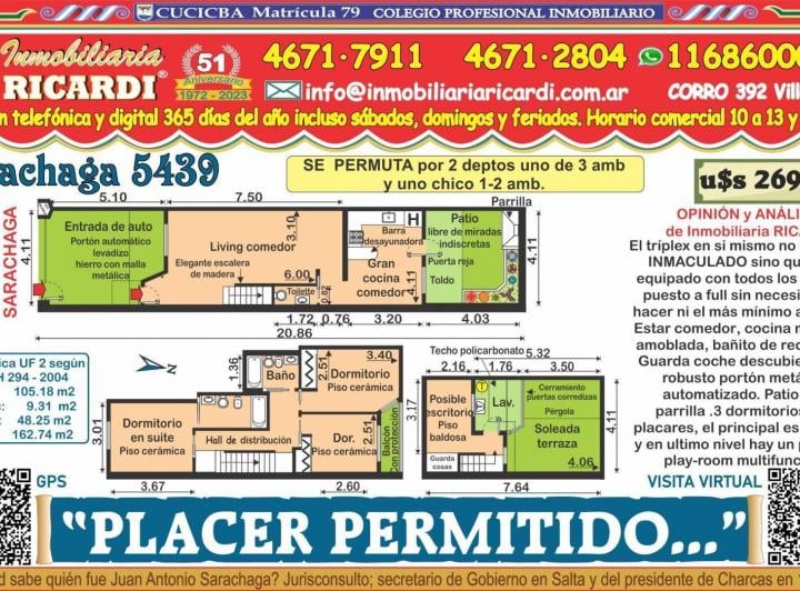 PH · 105m² · 5 Ambientes · 1 Cochera
