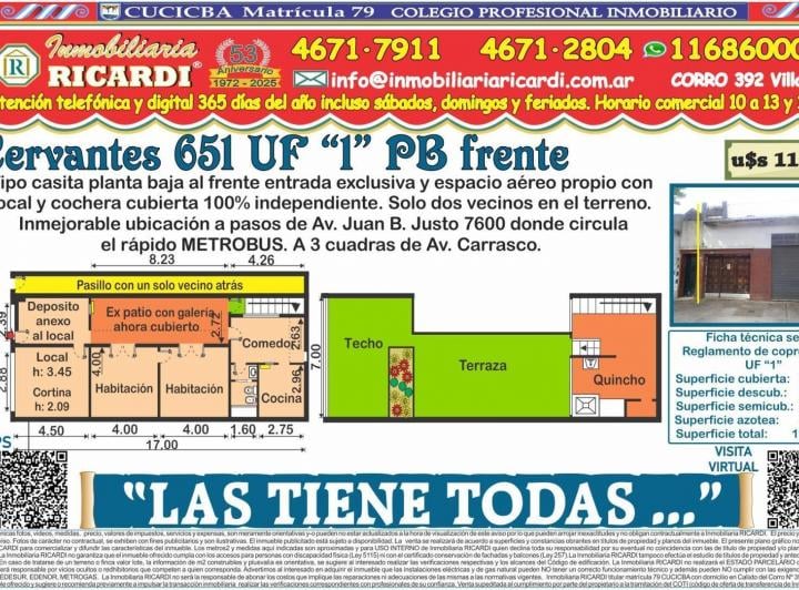 PH · 96m² · 3 Ambientes · 1 Cochera