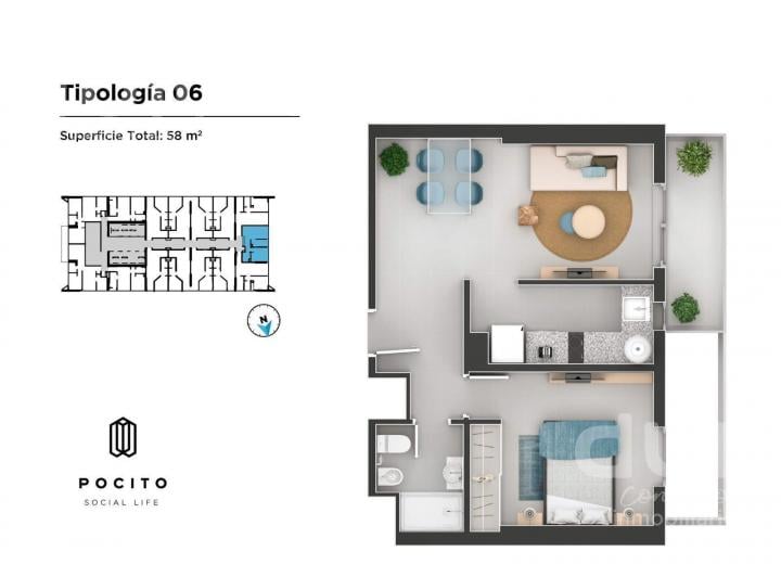 Departamento · 48m² · 2 Ambientes