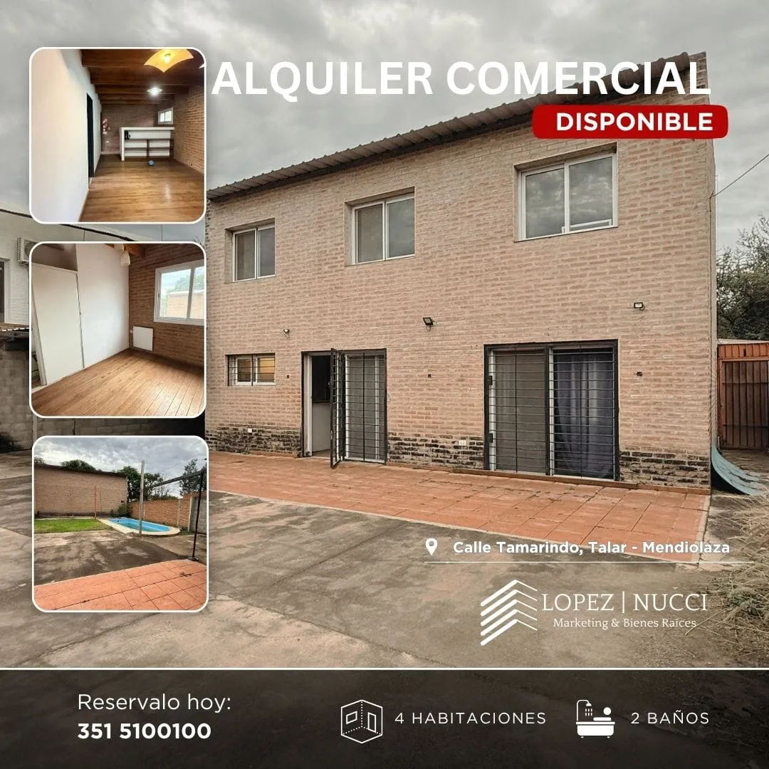 ALQUILER COMERCIAL CASA BARRIO EL TALAR