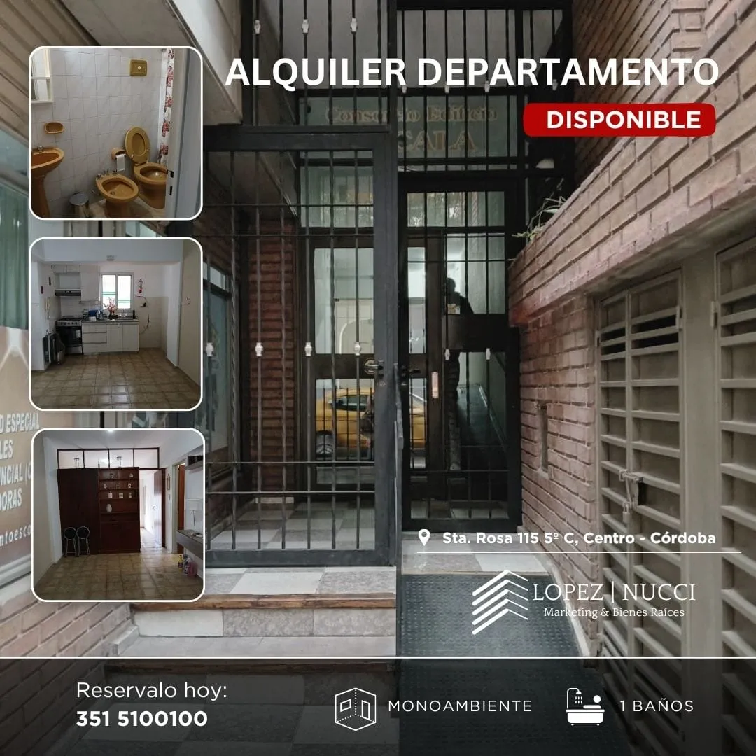 ALQUILER DEPARTAMENTO CORDOBA CENTRO