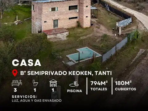 Casa en Venta en Tanti, Punilla