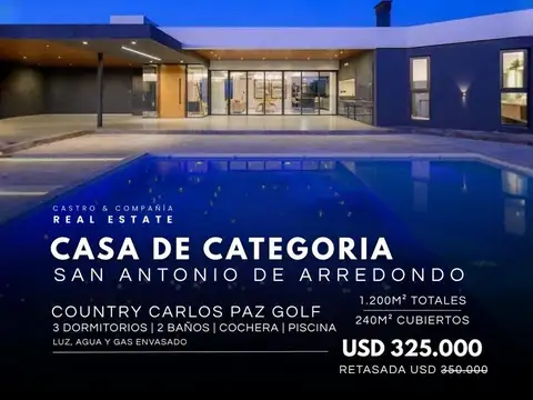 Casa en Venta en Carlos Paz Golf, San Antonio de Arredondo