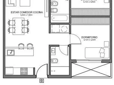 Departamento en Venta en Barrio Platense, Florida