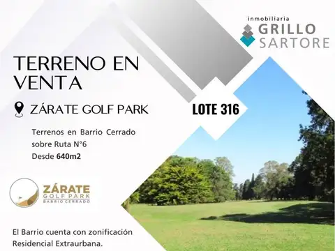 Terreno en Venta en Zárate, Partido de Zárate