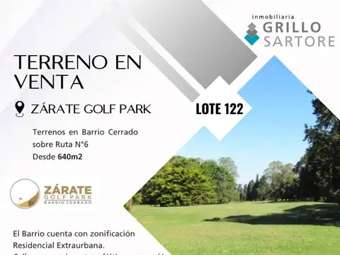 Terreno en Venta en Zárate, Partido de Zárate