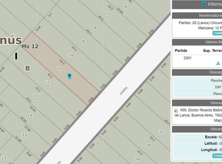 Terreno · 170m² · 6 Ambientes · 1 Cochera