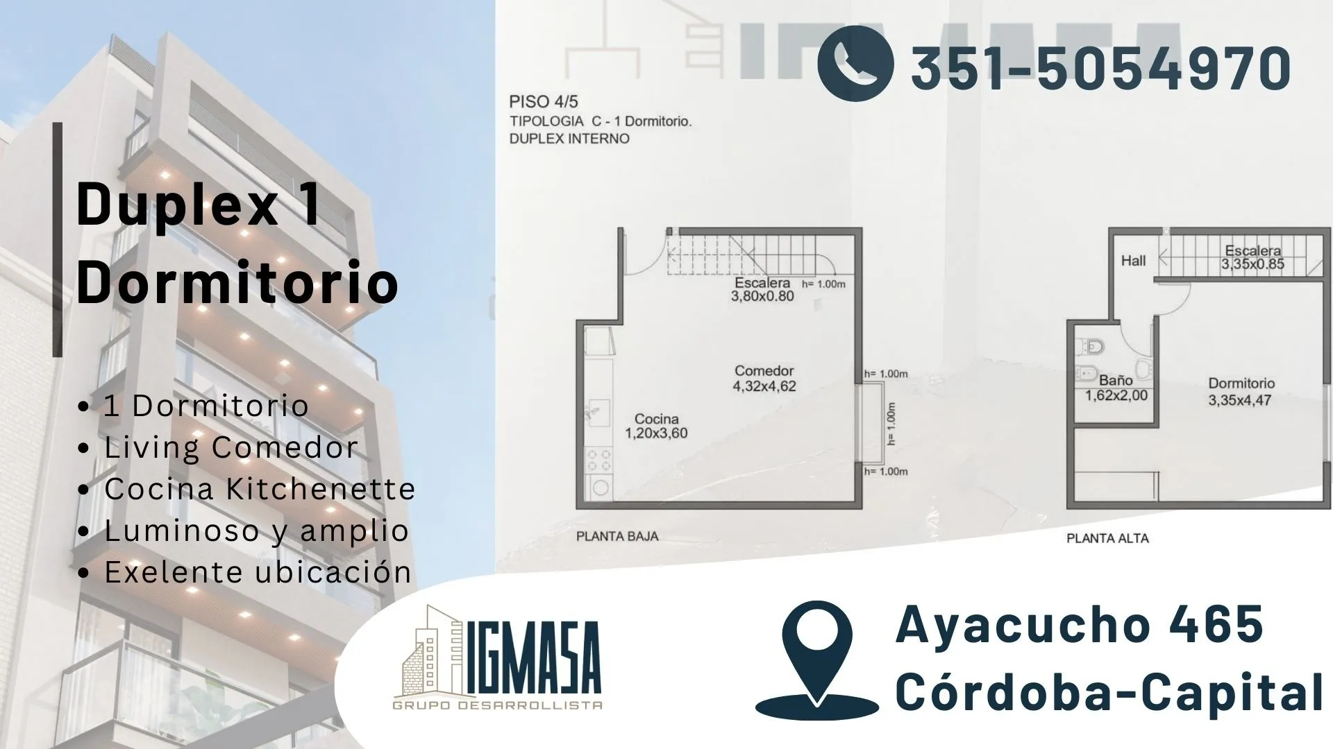 Amplio Duplex B° Guemes  Ayacucho 465.