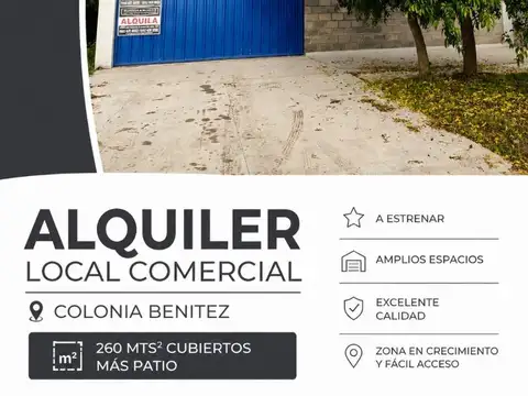 Galpón en Alquiler en Colonia Benitez, 1 de Mayo