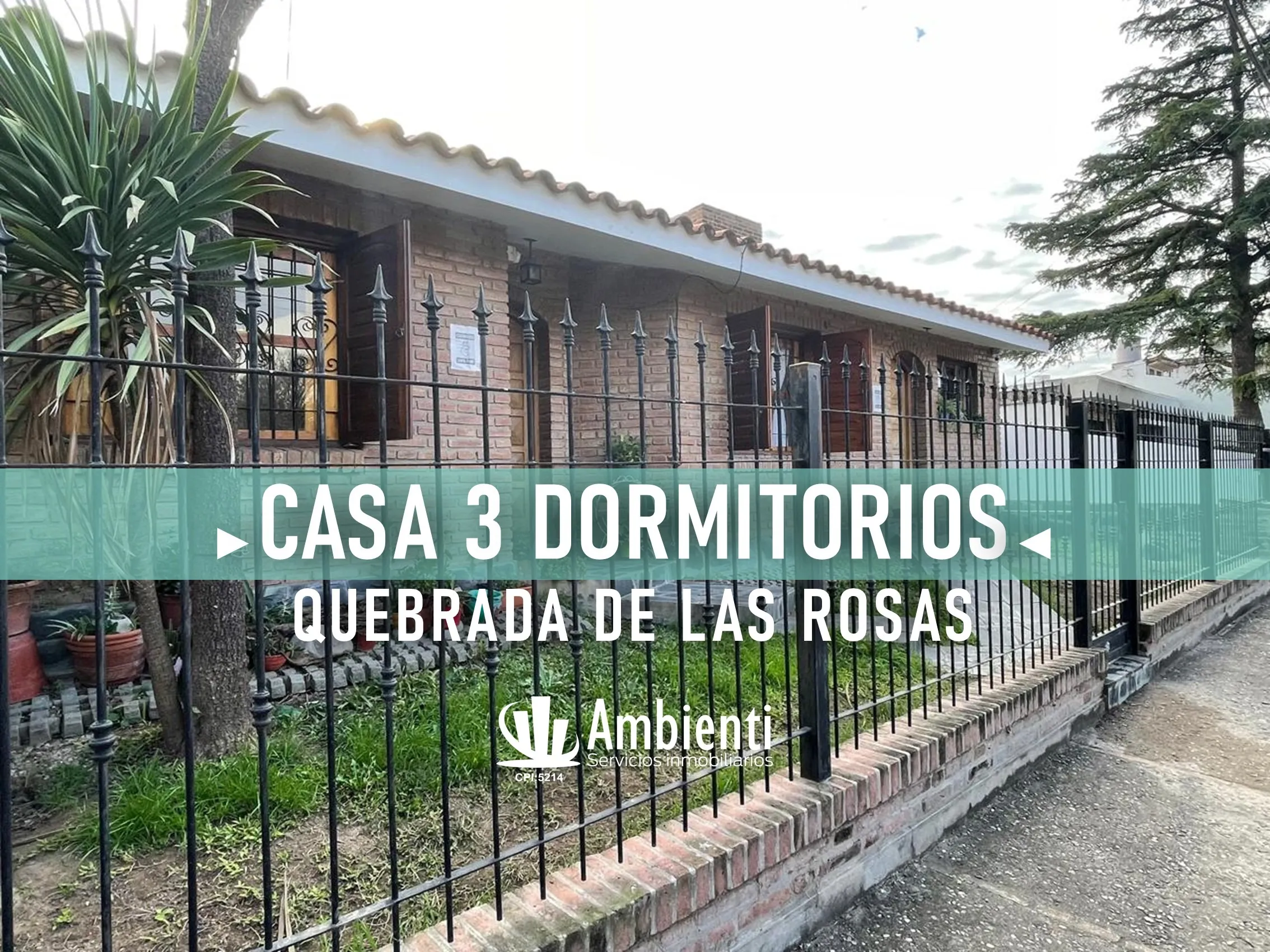 VENTA CASA 3 DORMITORIOS - QUEBRADA DE LAS ROSAS