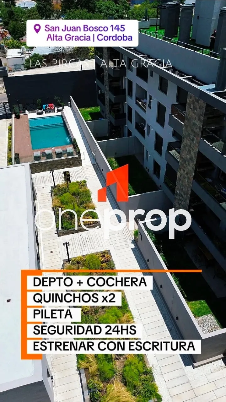 EL MEJOR PROYECTO Y DEPTO DE ALTA GRACIA! CONDOMINIO CON SEGURIDAD Y AMENITIES