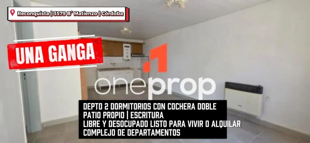 UNA GANGA! DEPTO 2 DORM CON COCHERA DOBLE, PATIO Y ESCRITURA EN UN COMPLEJO!