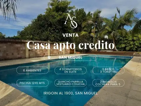 Casa en Venta en San Miguel, Partido de San Miguel