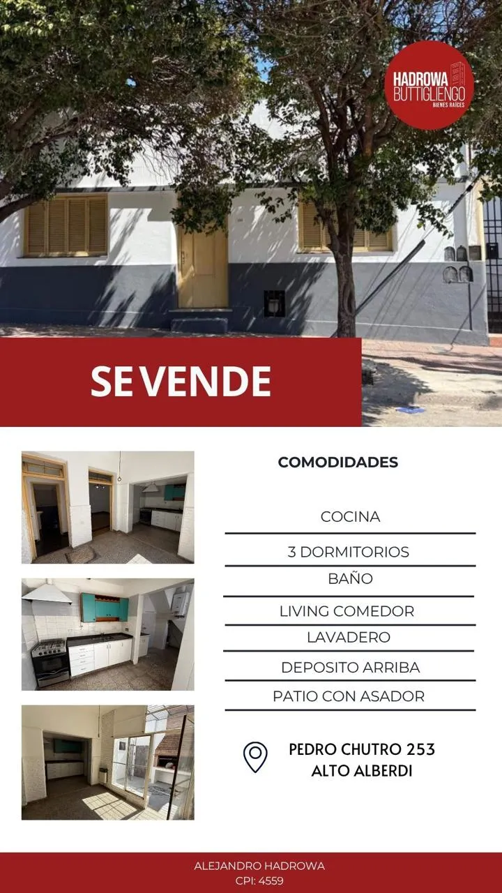 Casa en venta de 3 dormitorios en Alto Alberdi - Con renta
