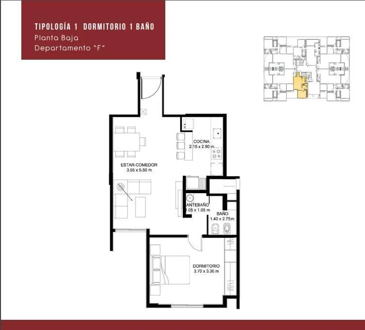 SE VENDE DEPTO  | Villa Canarias |1 Dorm | VILLA BELRGANO