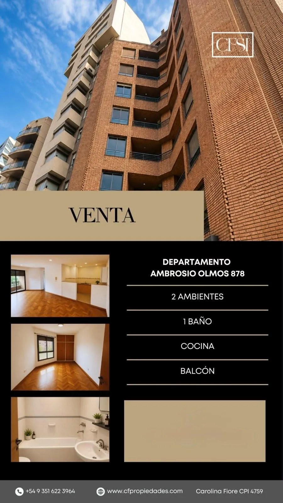 VENTA DEPARTAMENTO 1 DORMITORIO EN NUEVA CORDOBA