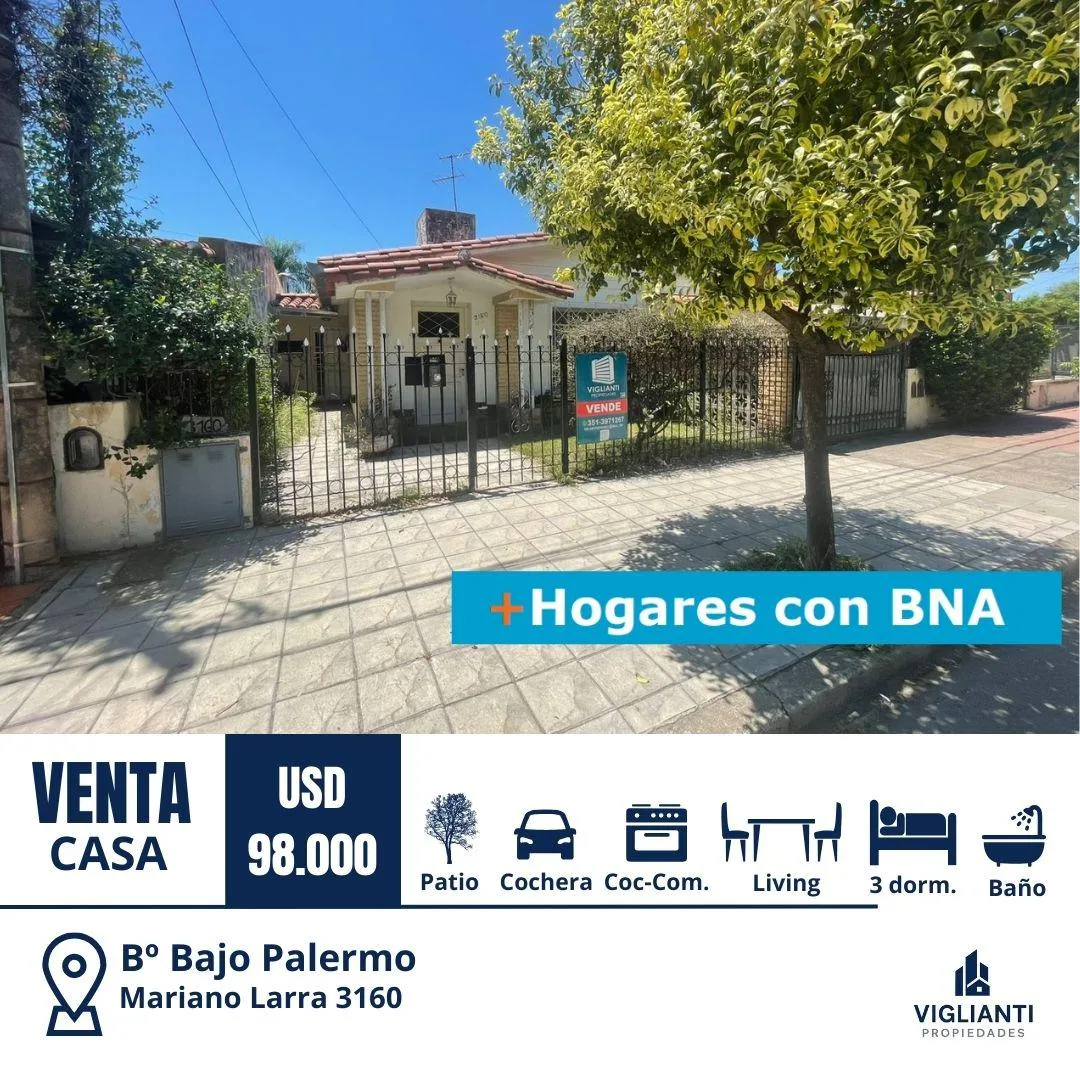 VENTA CASA- BAJO PALERMO- APTO CREDITO BANCO NACION