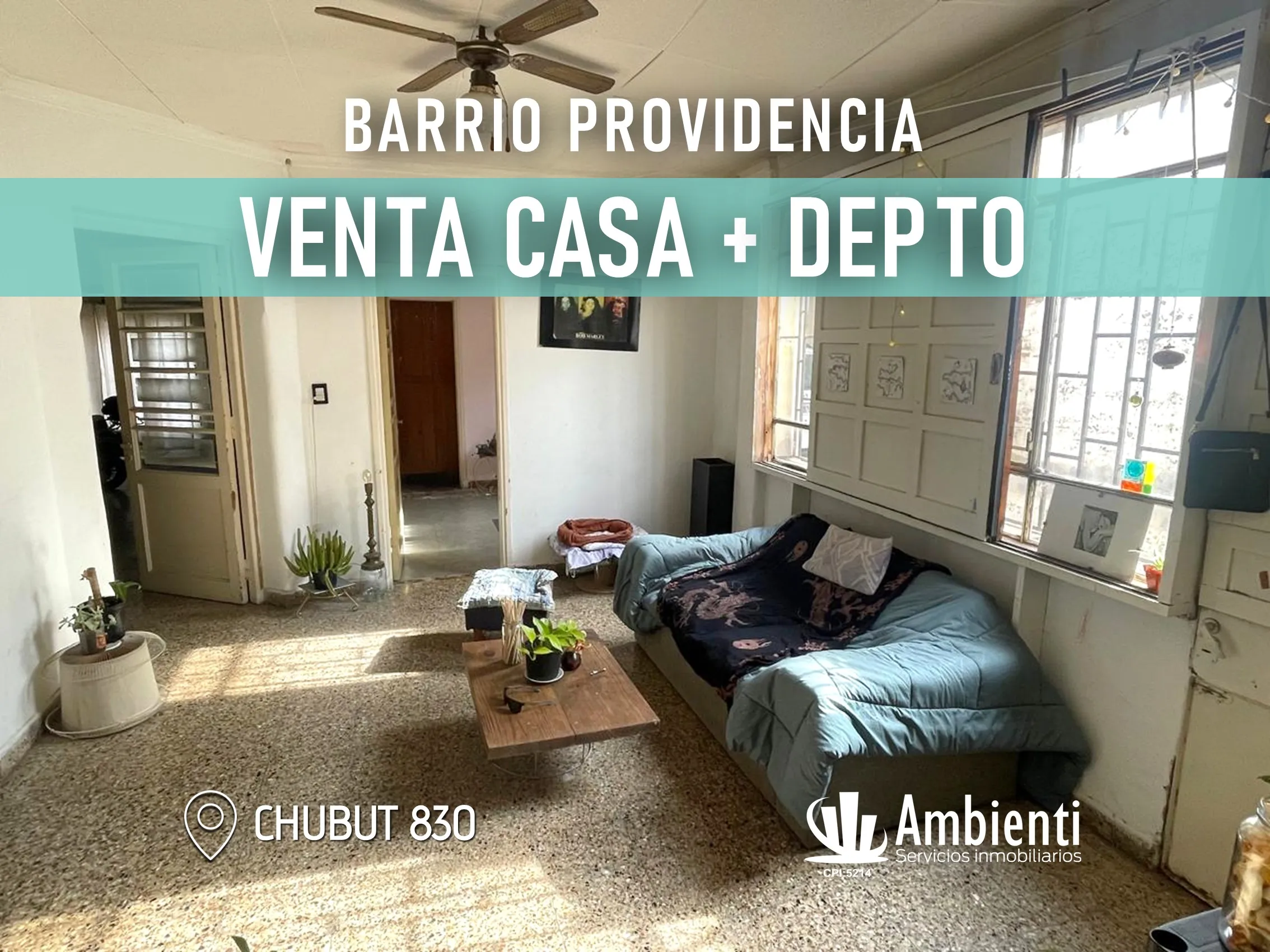 OPORTUNIDAD: CASA + DEPTO EN PROVIDENCIA